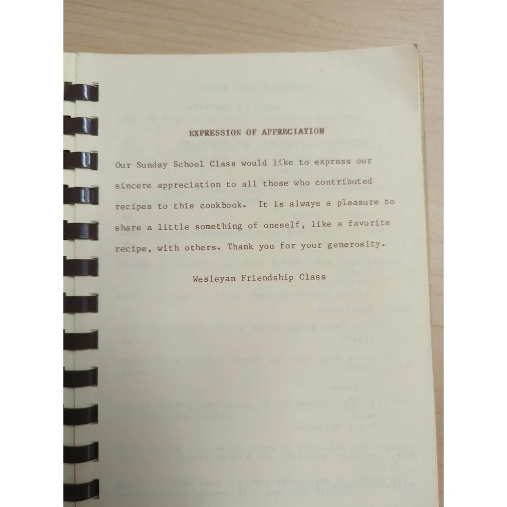 Center united Methodist Church Greensboro, NC Spiral‎ Church Cookbook 1985